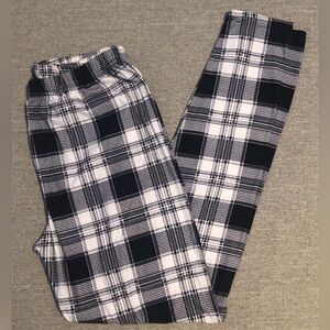 Agnes & Dora Legging Black/Ivory Plaid